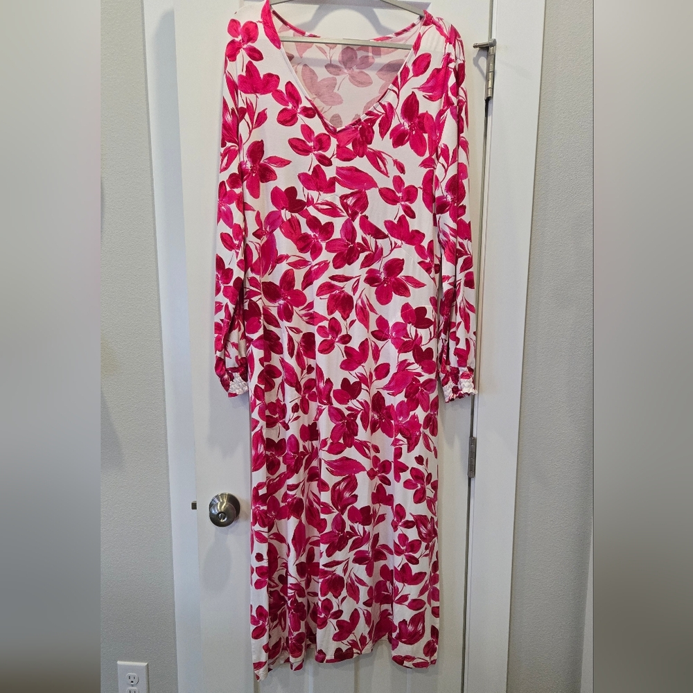 Belle by Kim Gravel Reg RayonSpandex Blushing Blooms Maxi Dress